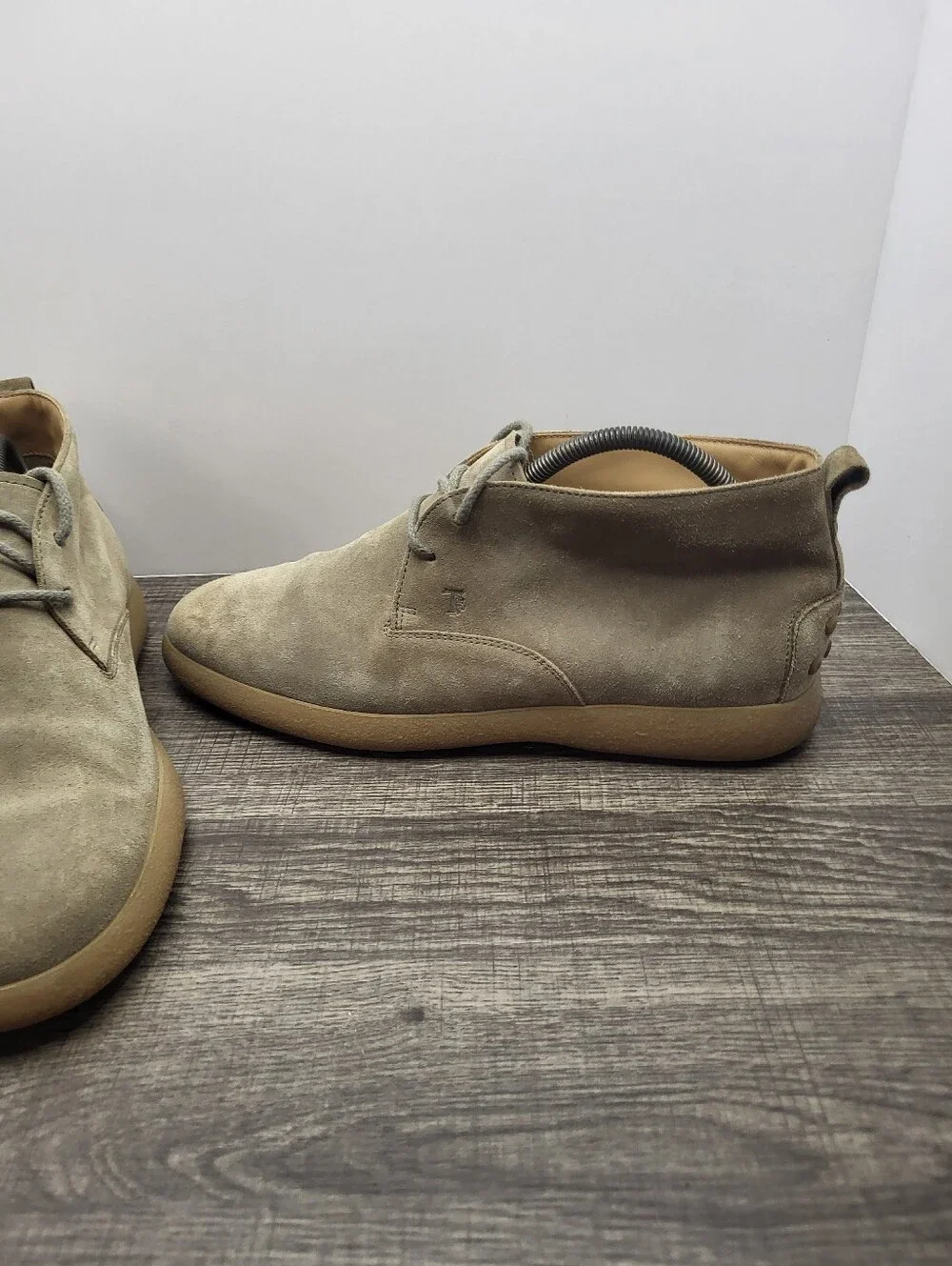 Tods Mens Tan Suede Chukka Boots Desert Lace Up Made in Italy Size 9Uk 10 Us